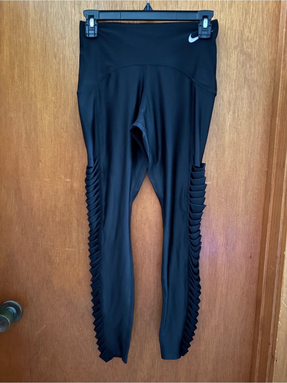 NIKE sz S Speed Twist CI9485 Black 7/8 Running Tights